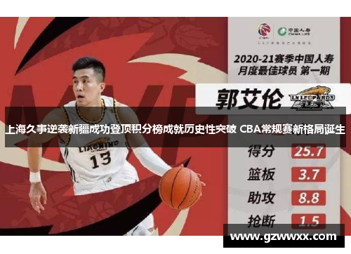 上海久事逆袭新疆成功登顶积分榜成就历史性突破 CBA常规赛新格局诞生